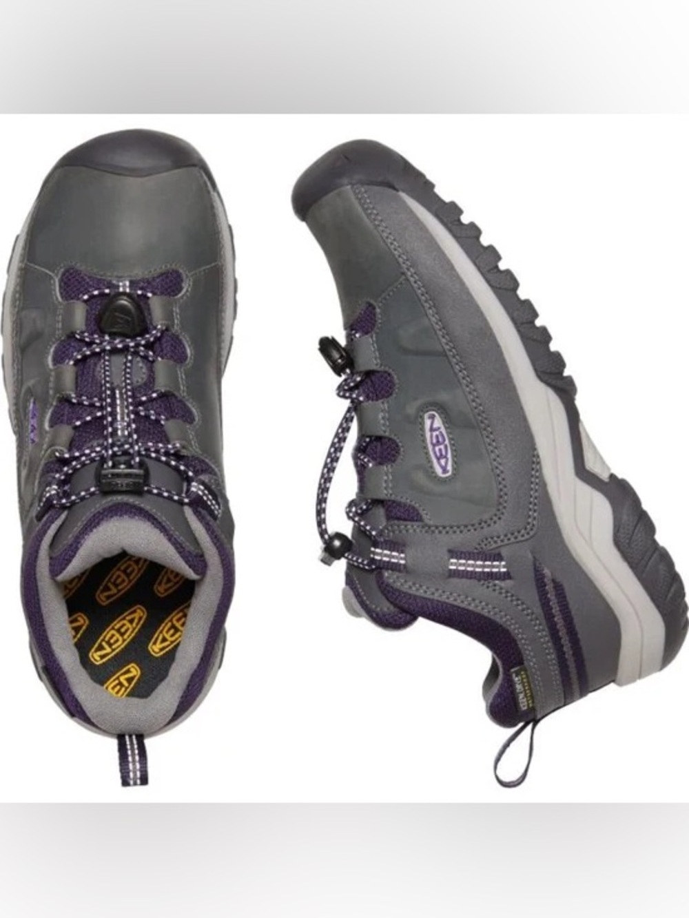 KEEN Targhee Low Waterproof Hiking Shoes Gray & Purple unisex